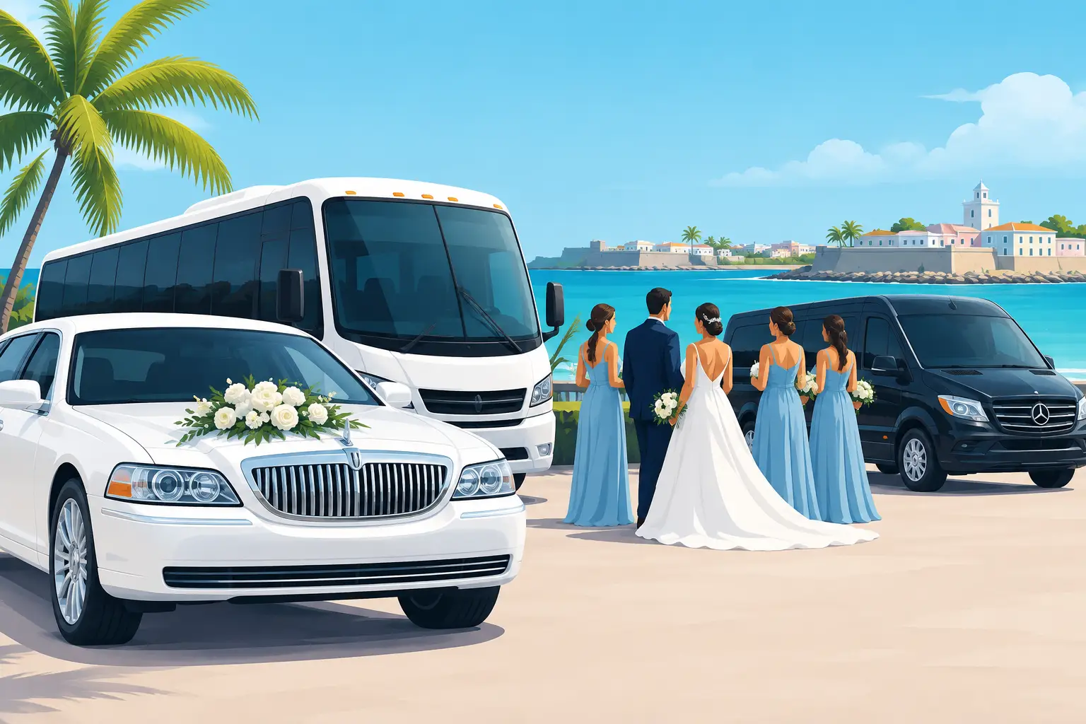 Best Vehicles for Wedding Parties in Nassau